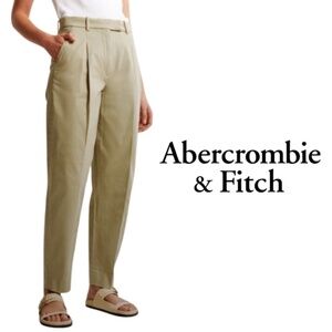 Abercrombie & Fitch Cotton Taper Ankle Pant Tan - Size 27/4R